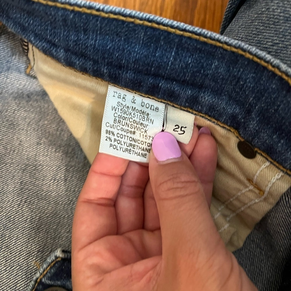 Rag & Bone Women’s Blue The Dre Jeans Size 25