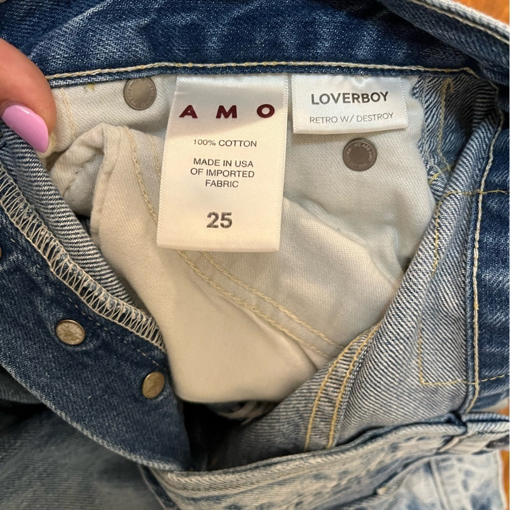 AMO Women’s Blue Loverboy Jeans Size 25