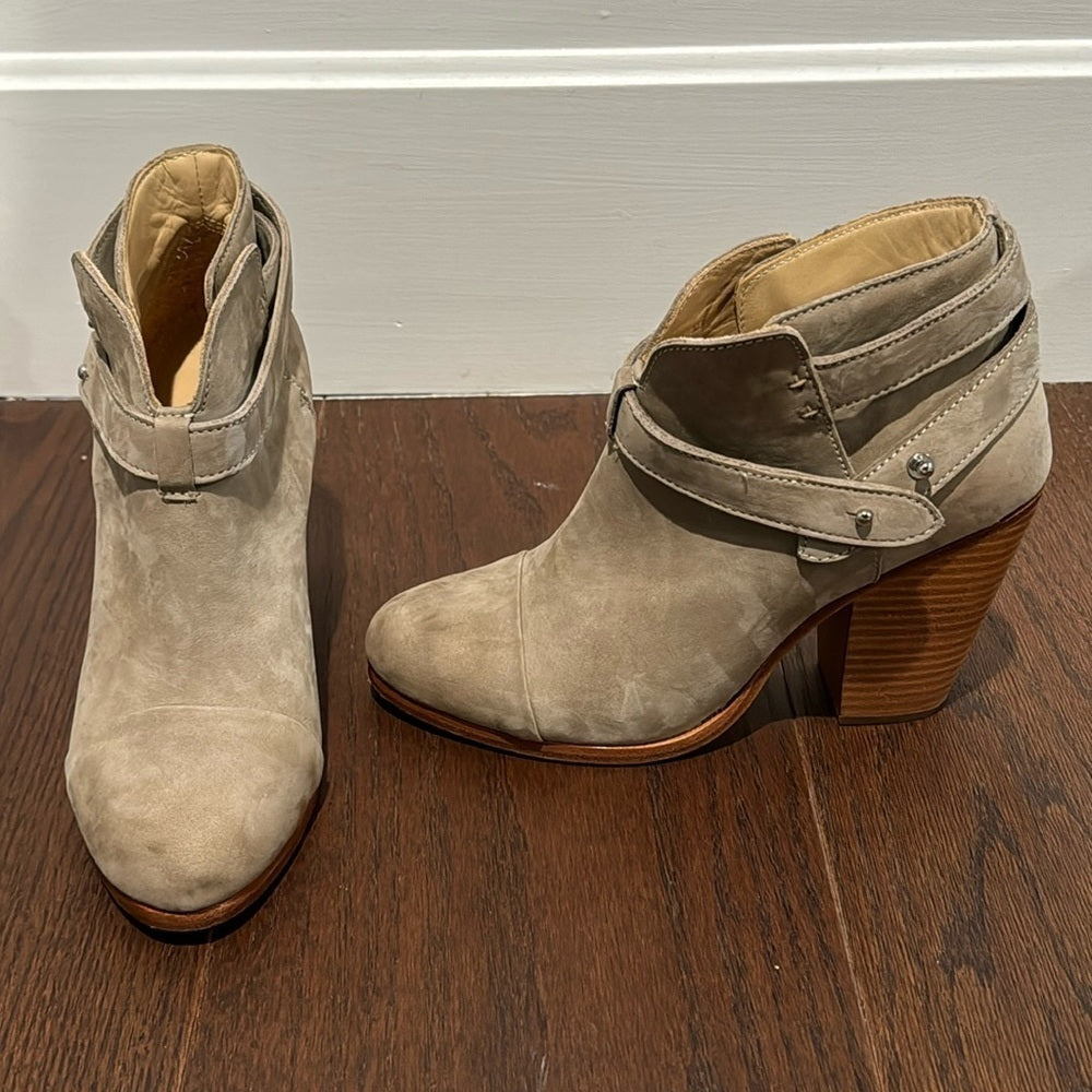 Rag & Bone Women’s Grey Suede Harrow Boots Size 37.5/7.5