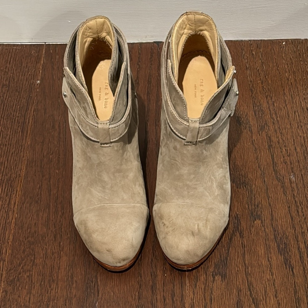 Rag & Bone Women’s Grey Suede Harrow Boots Size 37.5/7.5
