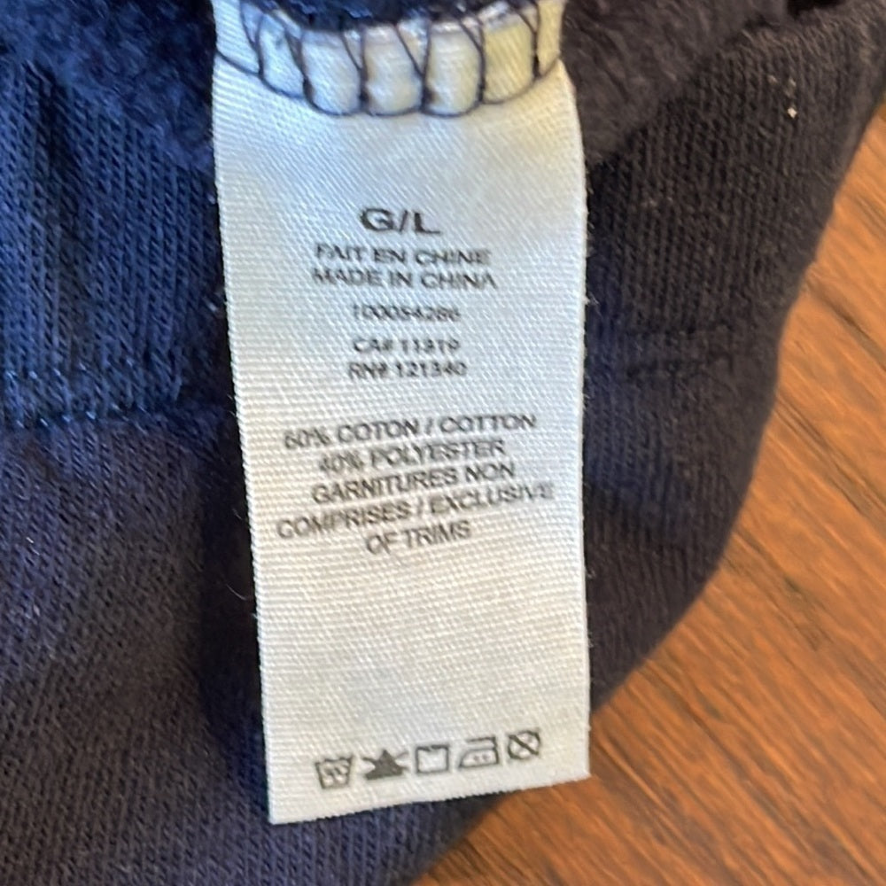 Garage Girls Navy Cropped Sweatshirt Size Large