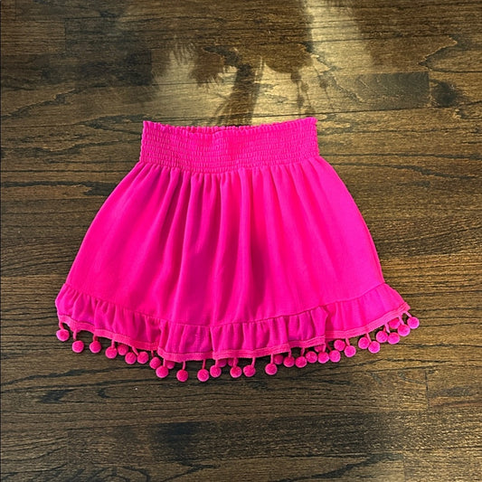 Ramy Brook Vibrant Pink Women’s Skirt with Pom-Pom Trim Size XS