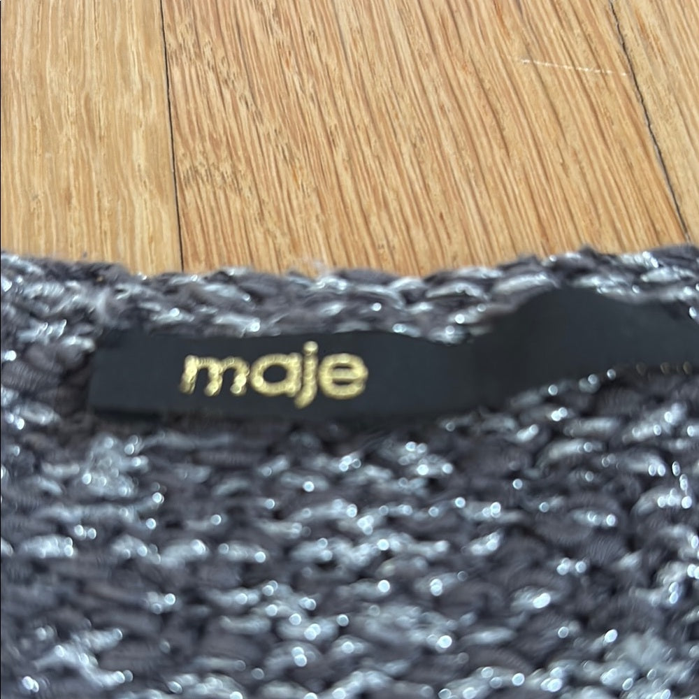 Maje Women’s Gray Knit Jacket Size Small