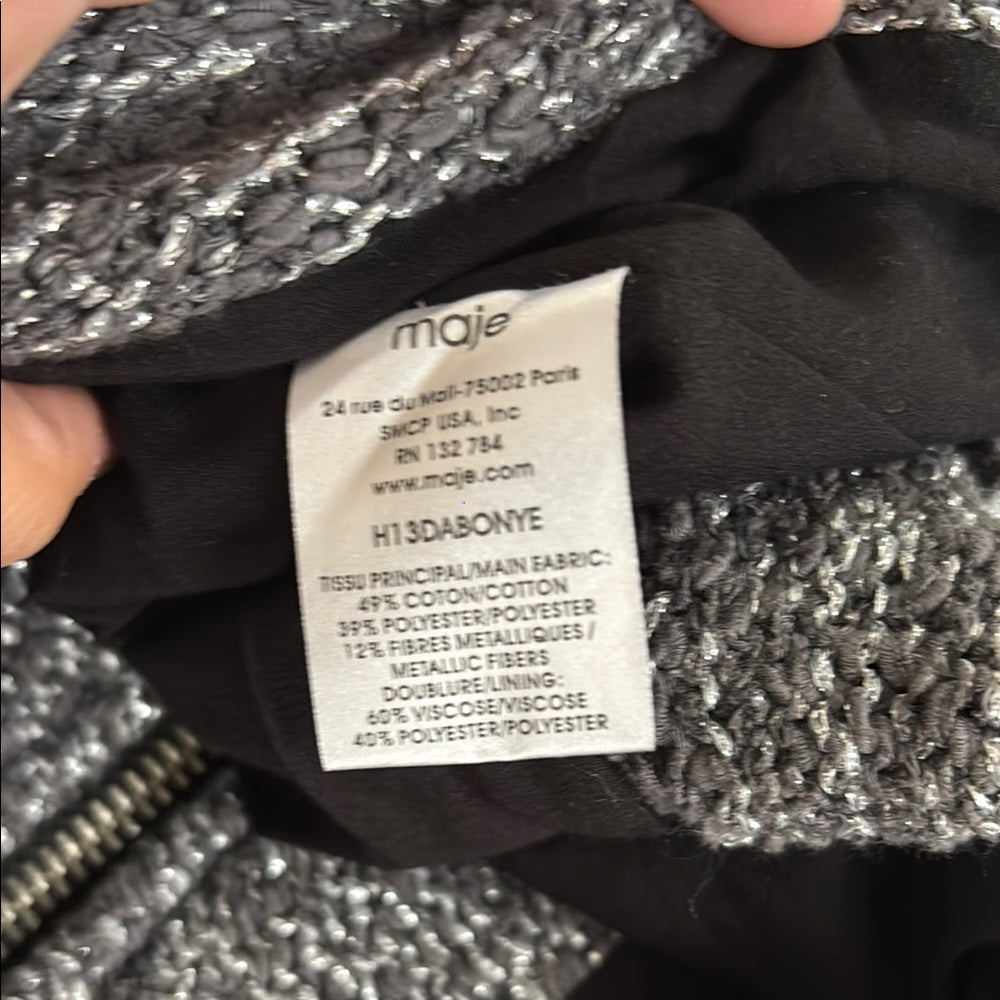 Maje Women’s Gray Knit Jacket Size Small