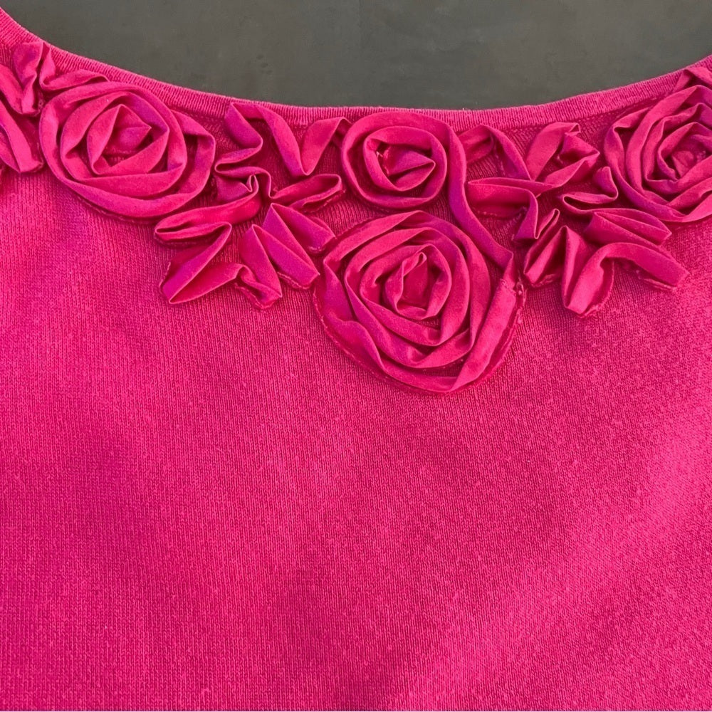 Magaschoni Pink Short Sleeve Women’s Top Size Medium