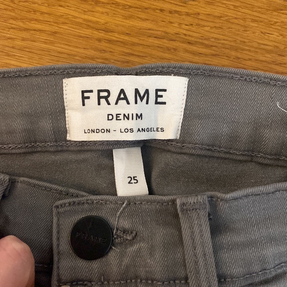 Frame Denim Women’s Gray Le Skinny de Jeanne Jeans Size 25