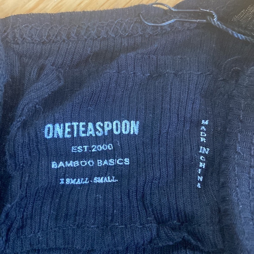 NWT One Teaspoon Women’s Black Bodysuit Size XS/S