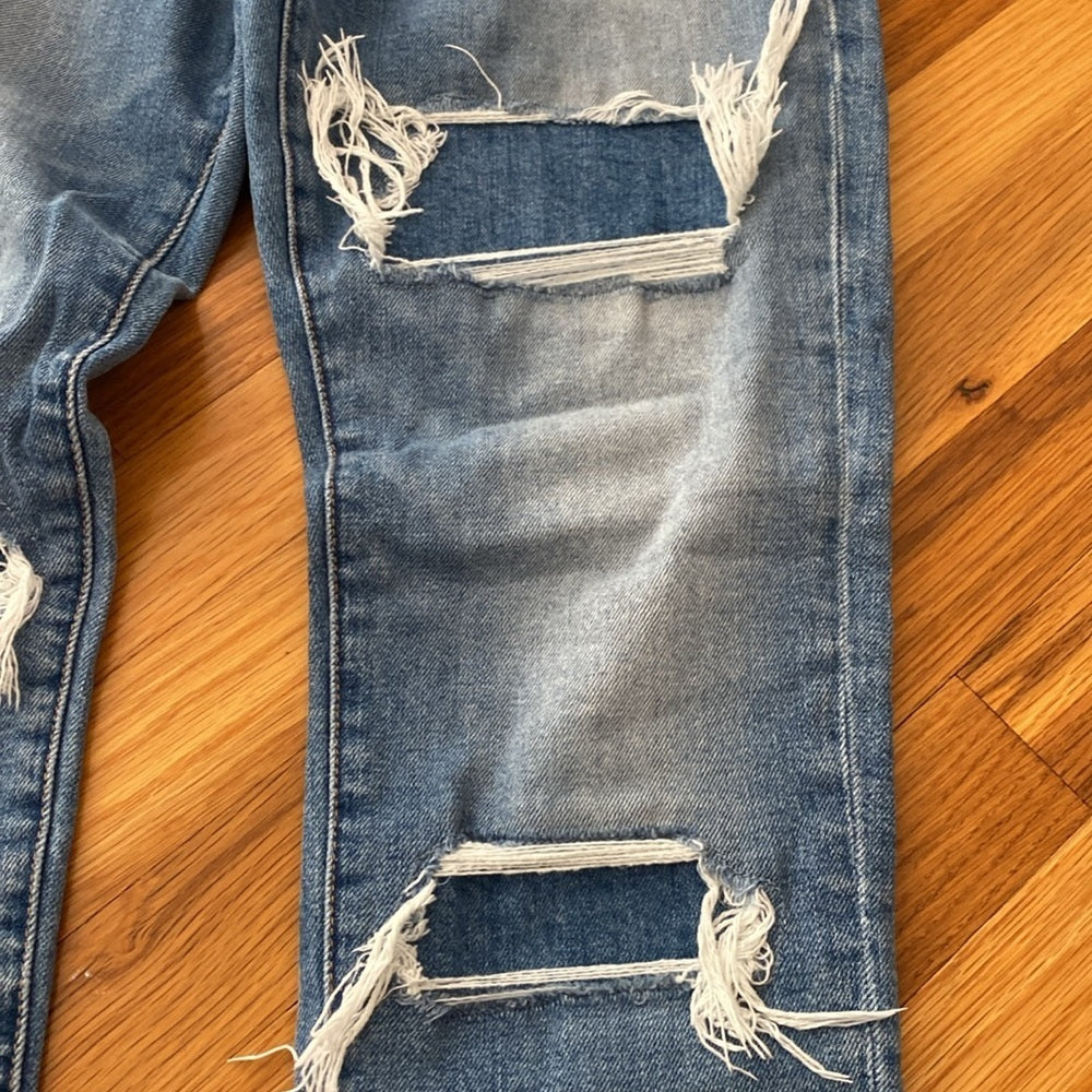 7 For All Mankind Women’s Blue Ripped Jeans Size 25