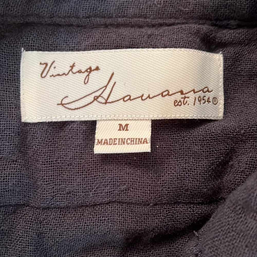 Women’s Vintage Havana button down tie top Size Medium