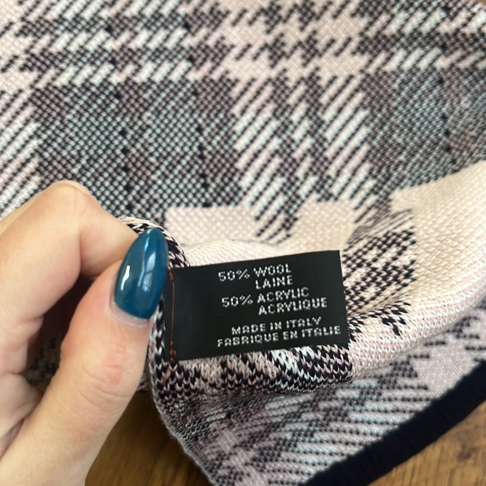 NWT Missoni Woman’s Pink and Black Plaid Scarf