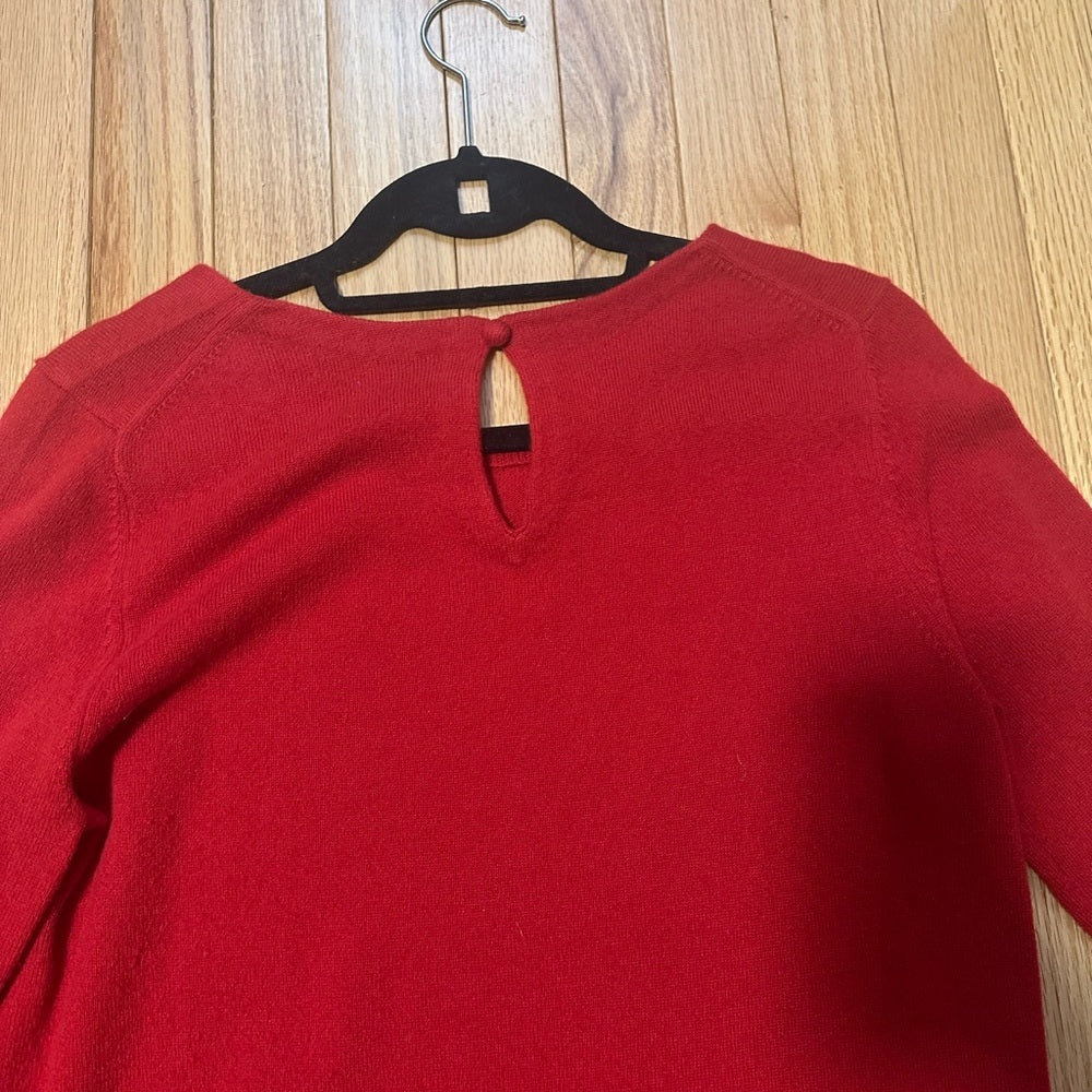 Christopher Fischer Red Long Sleeve Cashmere Sweater Size Medium