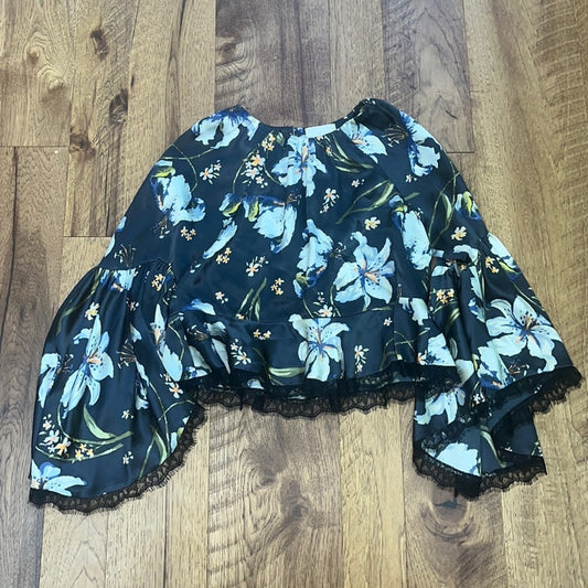 5à7 Cinq a Sept Woman’s Floral Silk Top Size XS