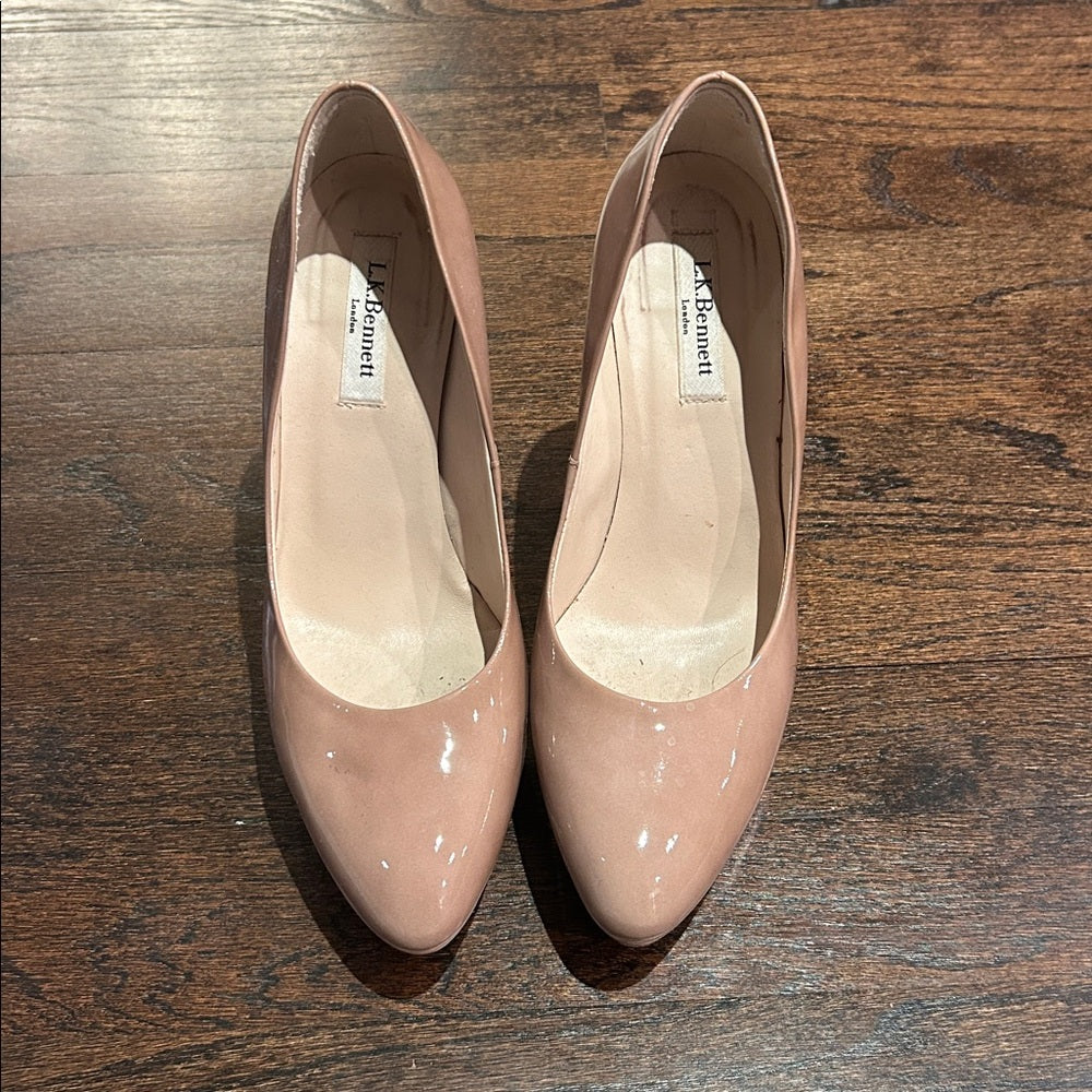 L.K. Bennett Women’s Elegant Nude Platform Pumps Size 39 / 9