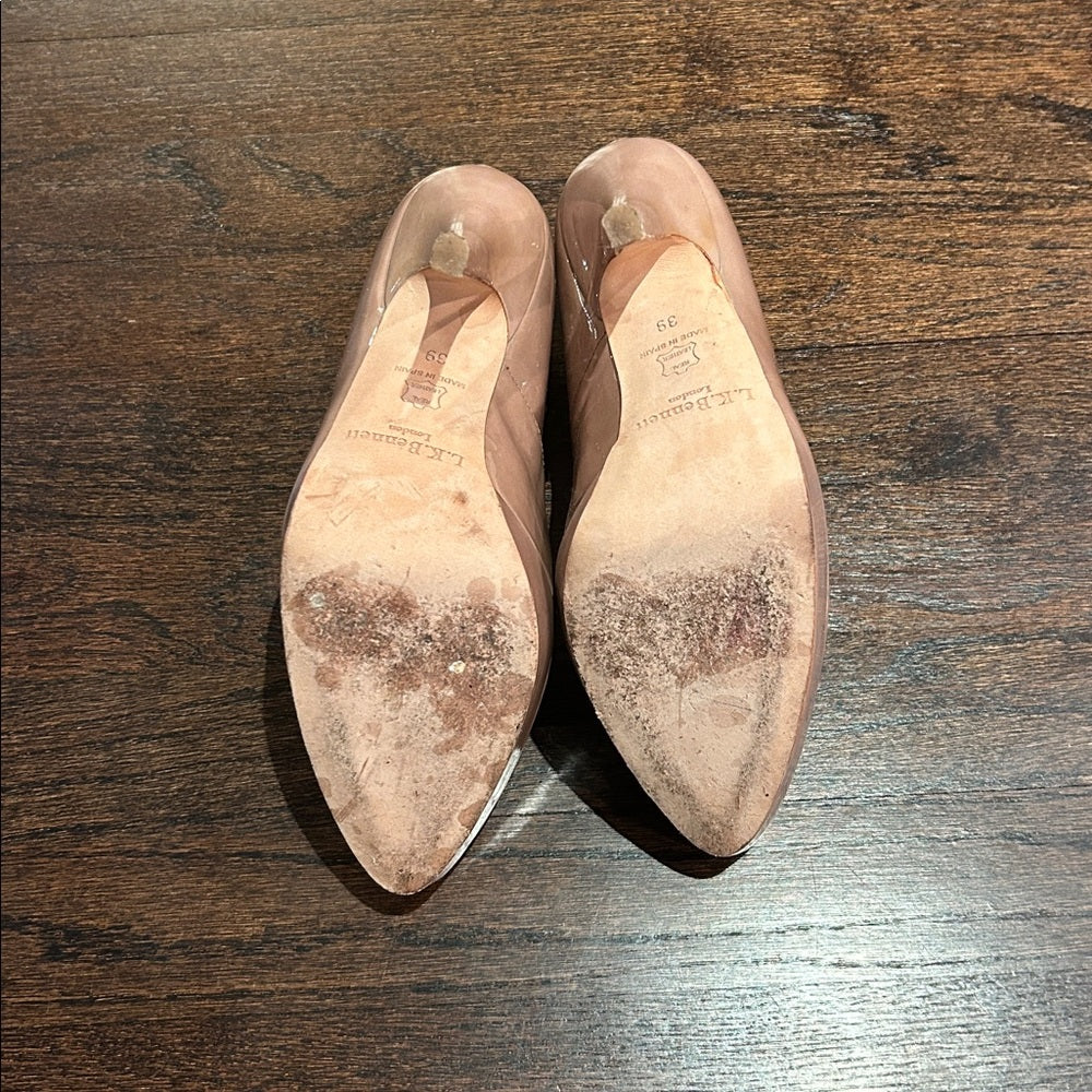 L.K. Bennett Women’s Elegant Nude Platform Pumps Size 39 / 9
