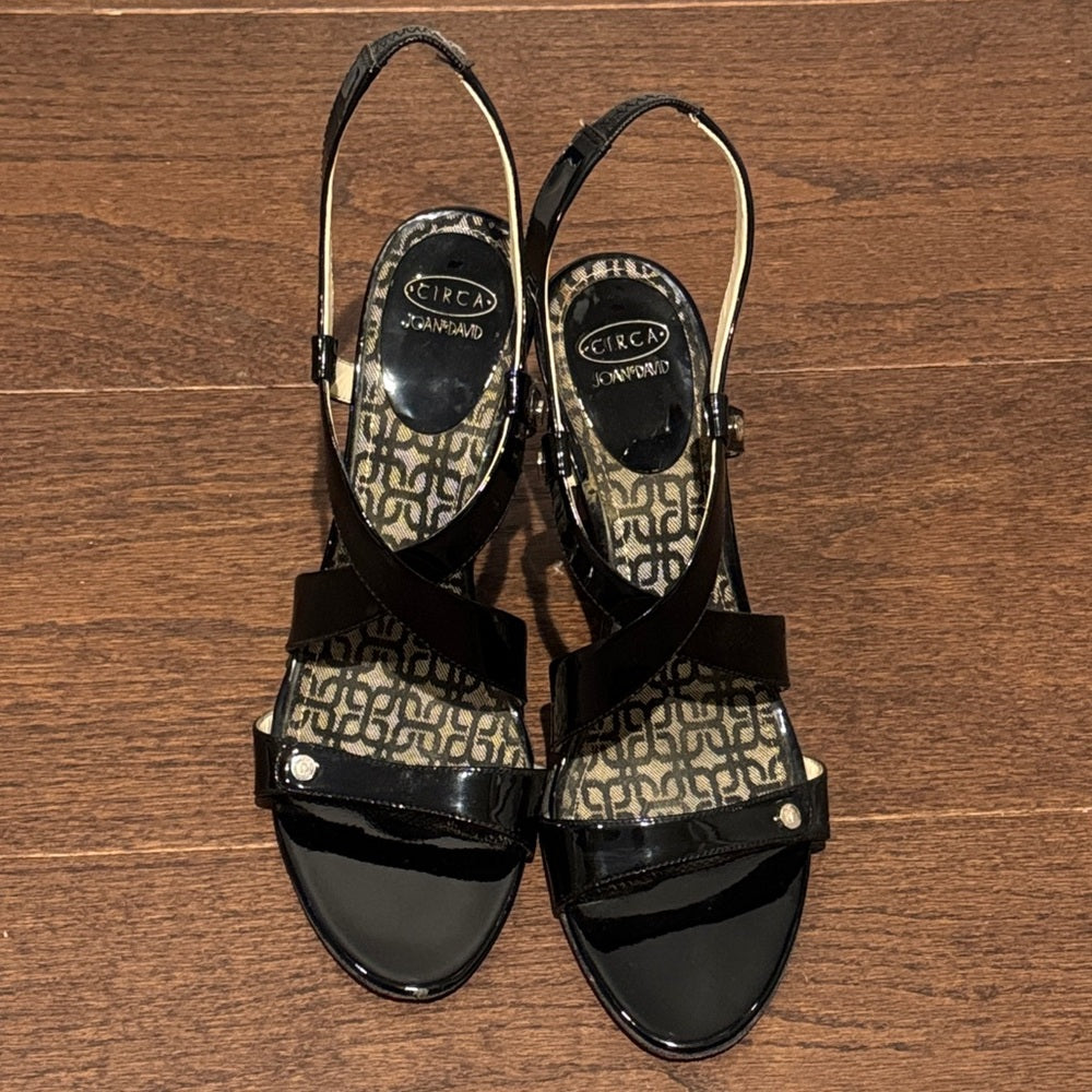 Circa Joan & David Black Strappy Women's Shoes Size 9.5
