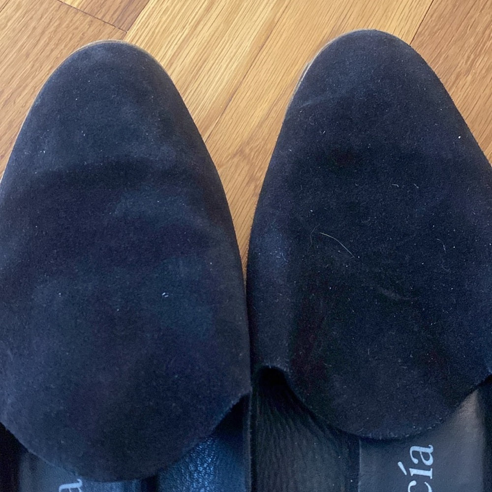 Pedro Garcia Women’s Black Velvet Slip On Shoes Size 41