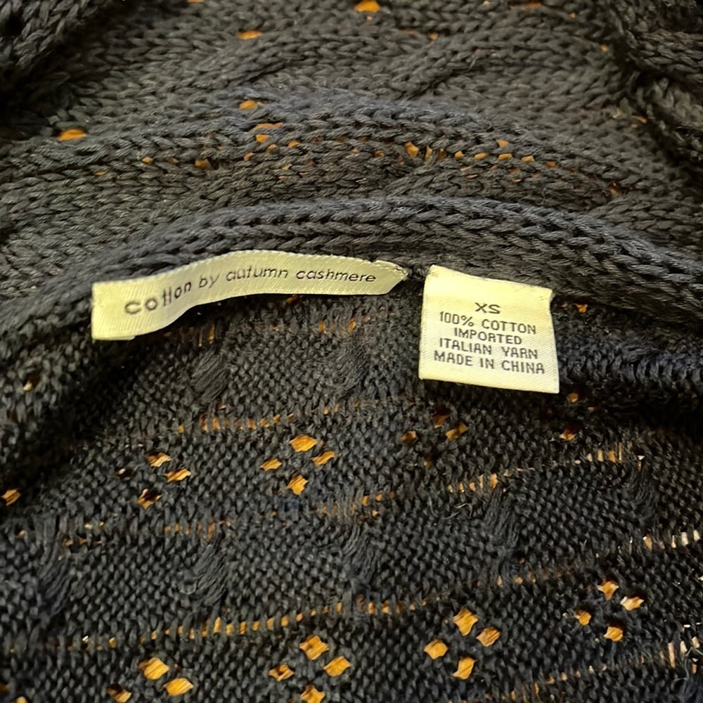 Cotton by Autumn Cashmere Woman’s Navy Cardigan Size XS