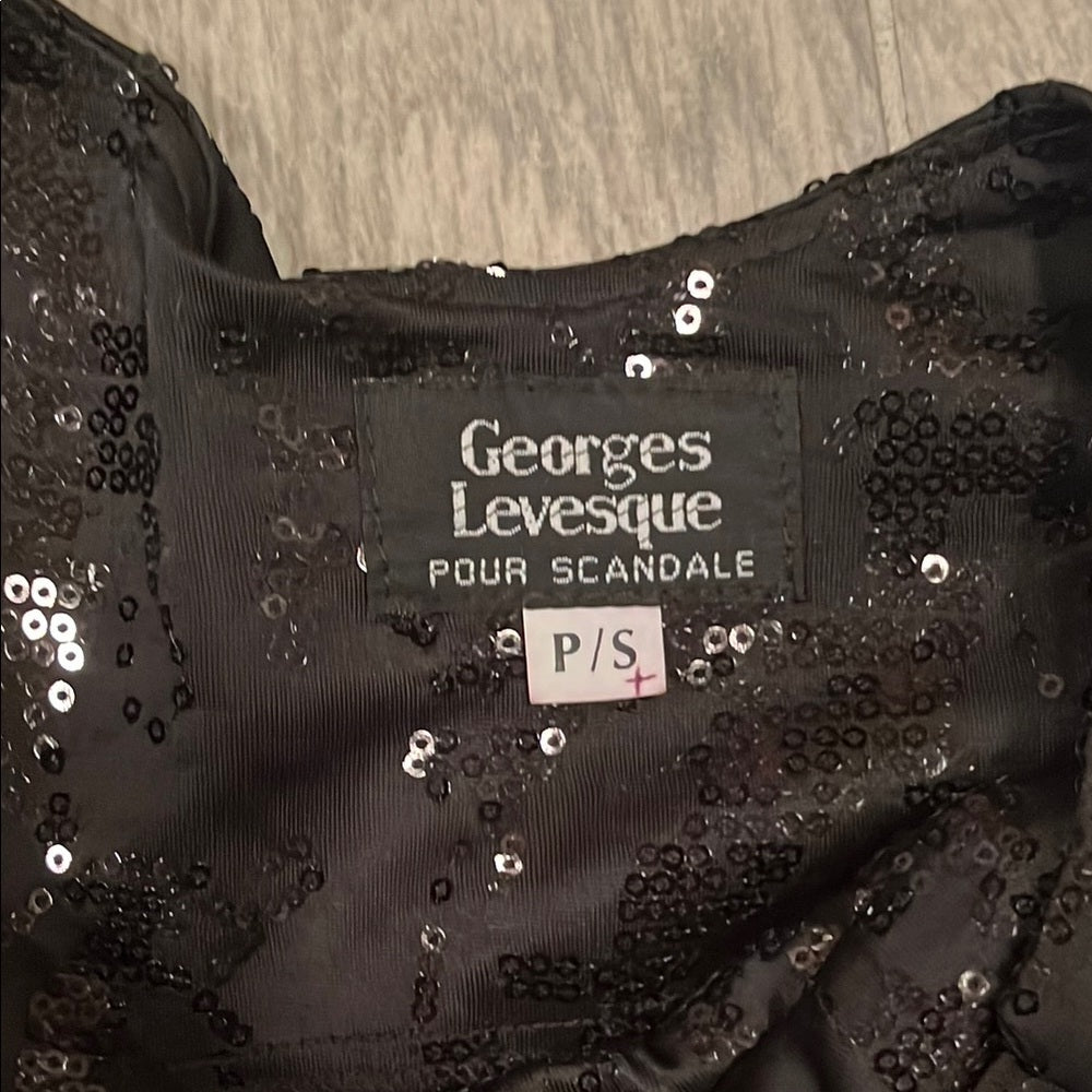 Georges Levesque Women’s Black Sequin Dress Size: P/S