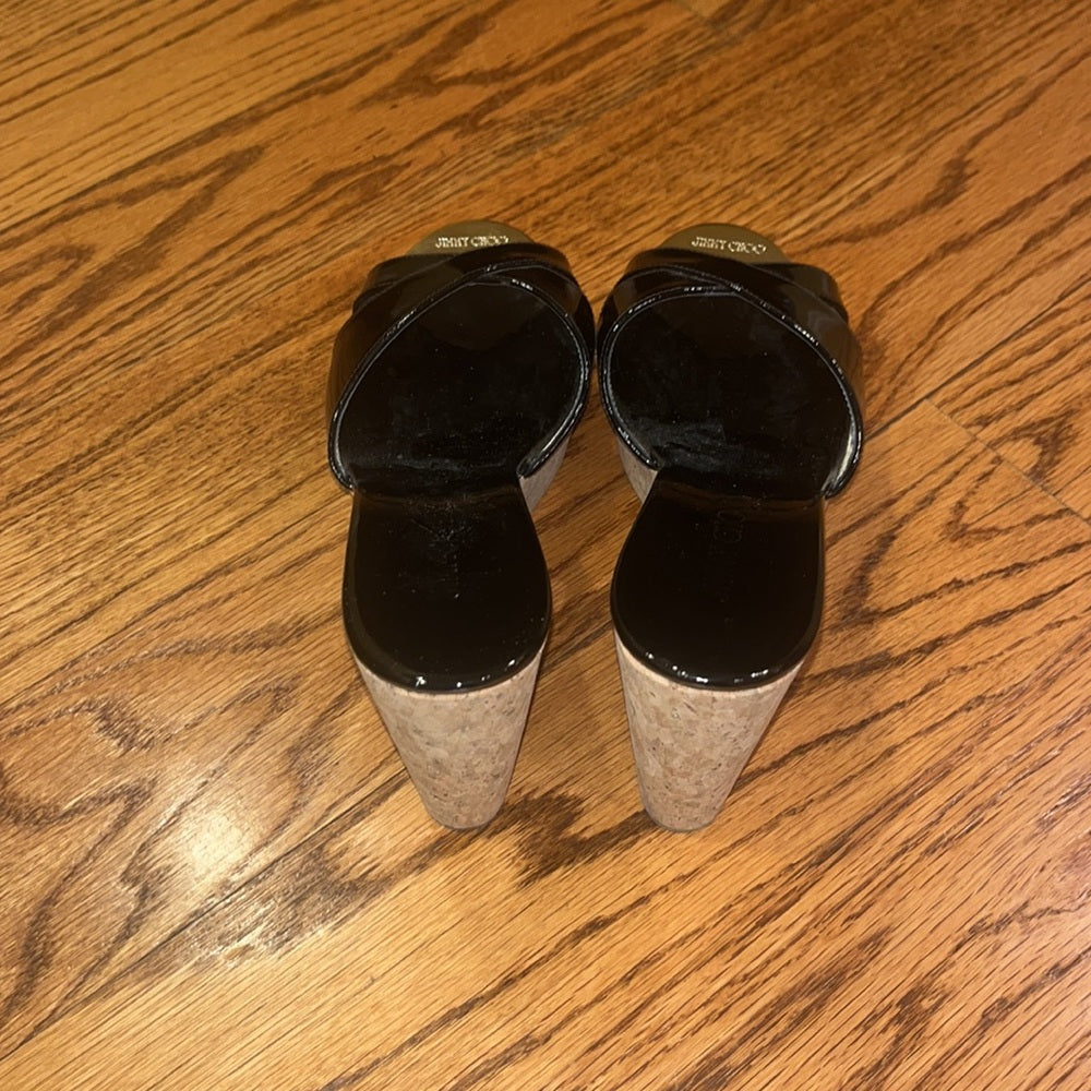 Jimmy Choo Woman’s Black Patent Wedges Size 39.5/9.5