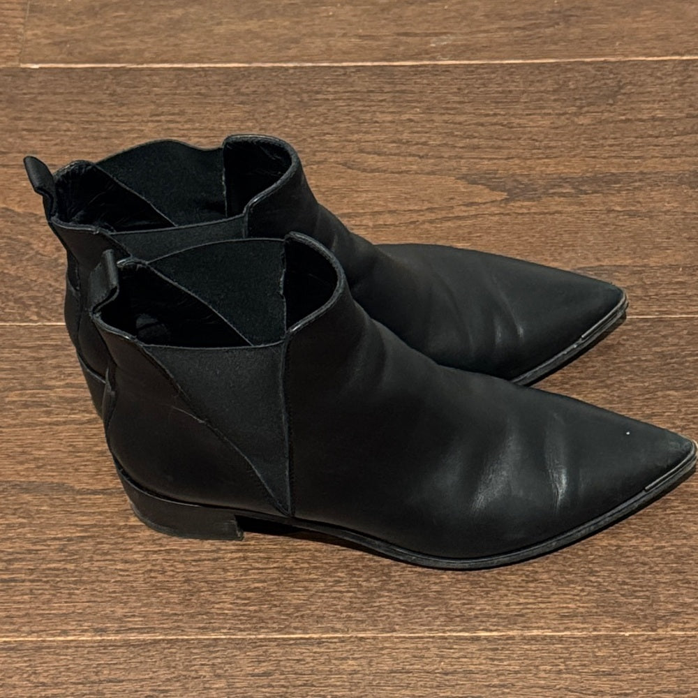 Acne Studios Jensen Black Leather Ankle Boots Size 41/11