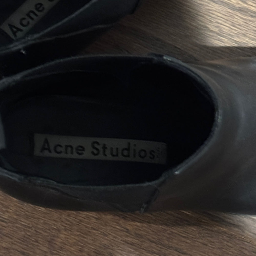 Acne Studios Jensen Black Leather Ankle Boots Size 41/11