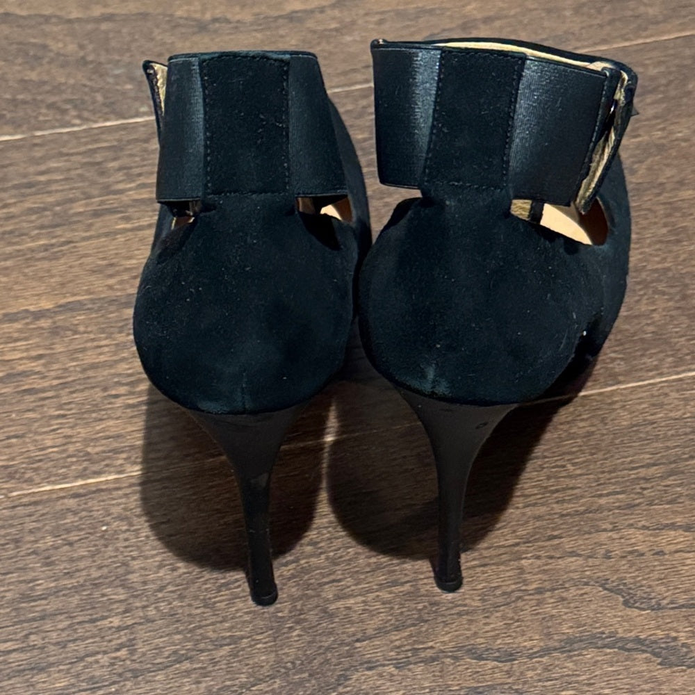 L.A.M.B. Black Suede Women's Heels Size 9.5