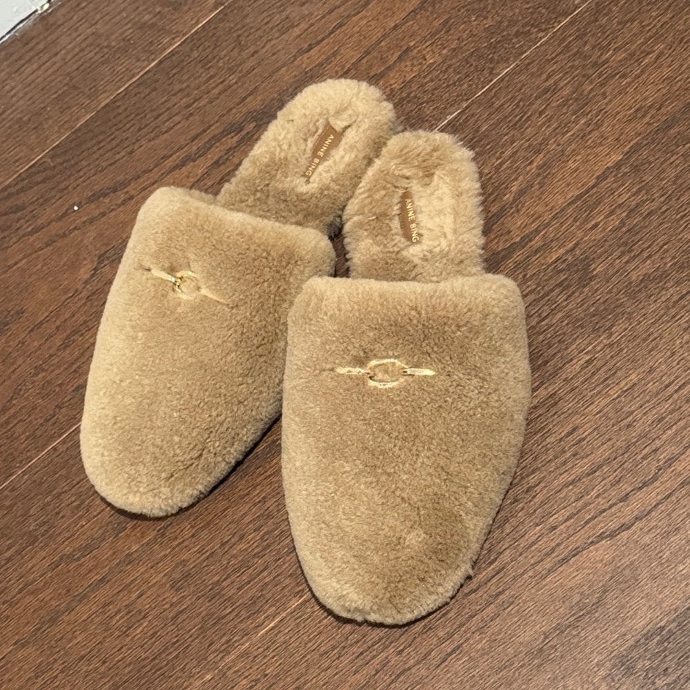 Annie Bing Shearling Mules Size 41/11