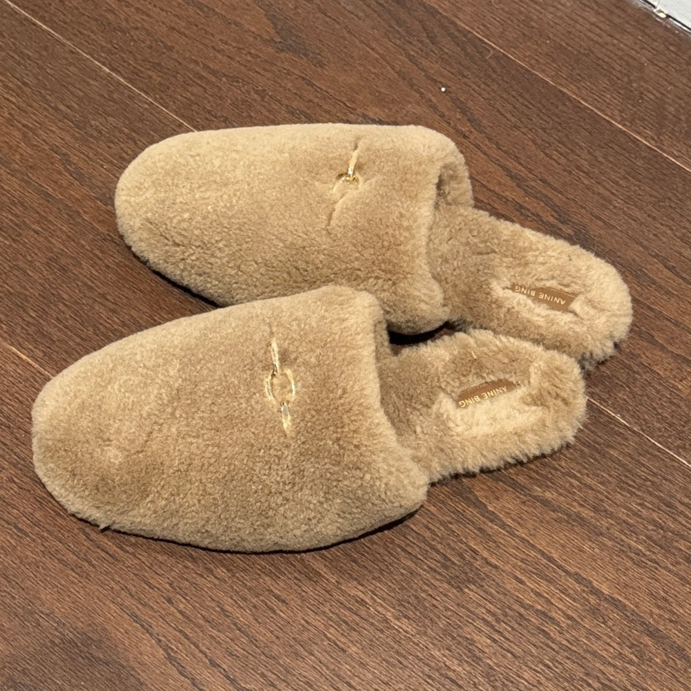 Annie Bing Shearling Mules Size 41/11