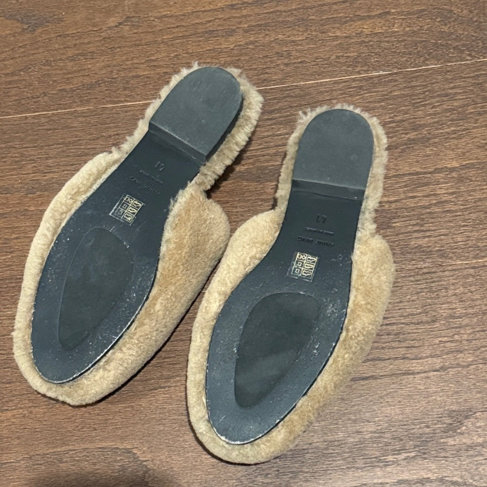 Annie Bing Shearling Mules Size 41/11