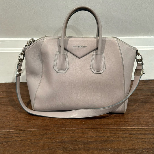 Givenchy Medium Antigona Grey Leather Handbag with Strap