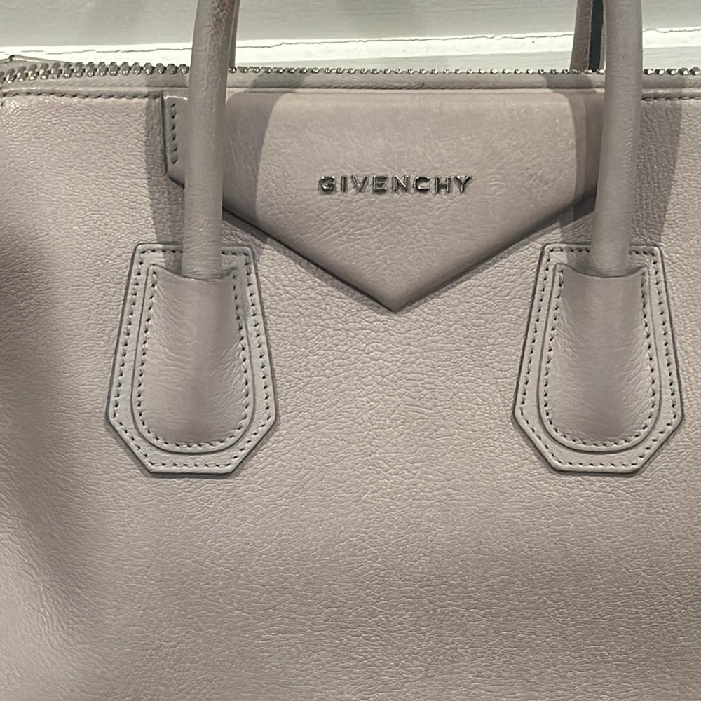 Givenchy Medium Antigona Grey Leather Handbag with Strap