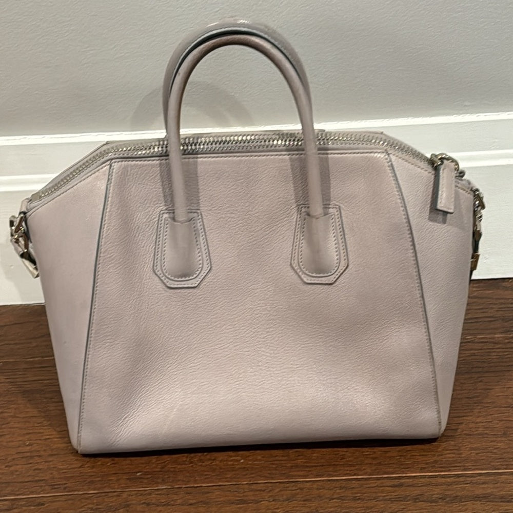 Givenchy Medium Antigona Grey Leather Handbag with Strap