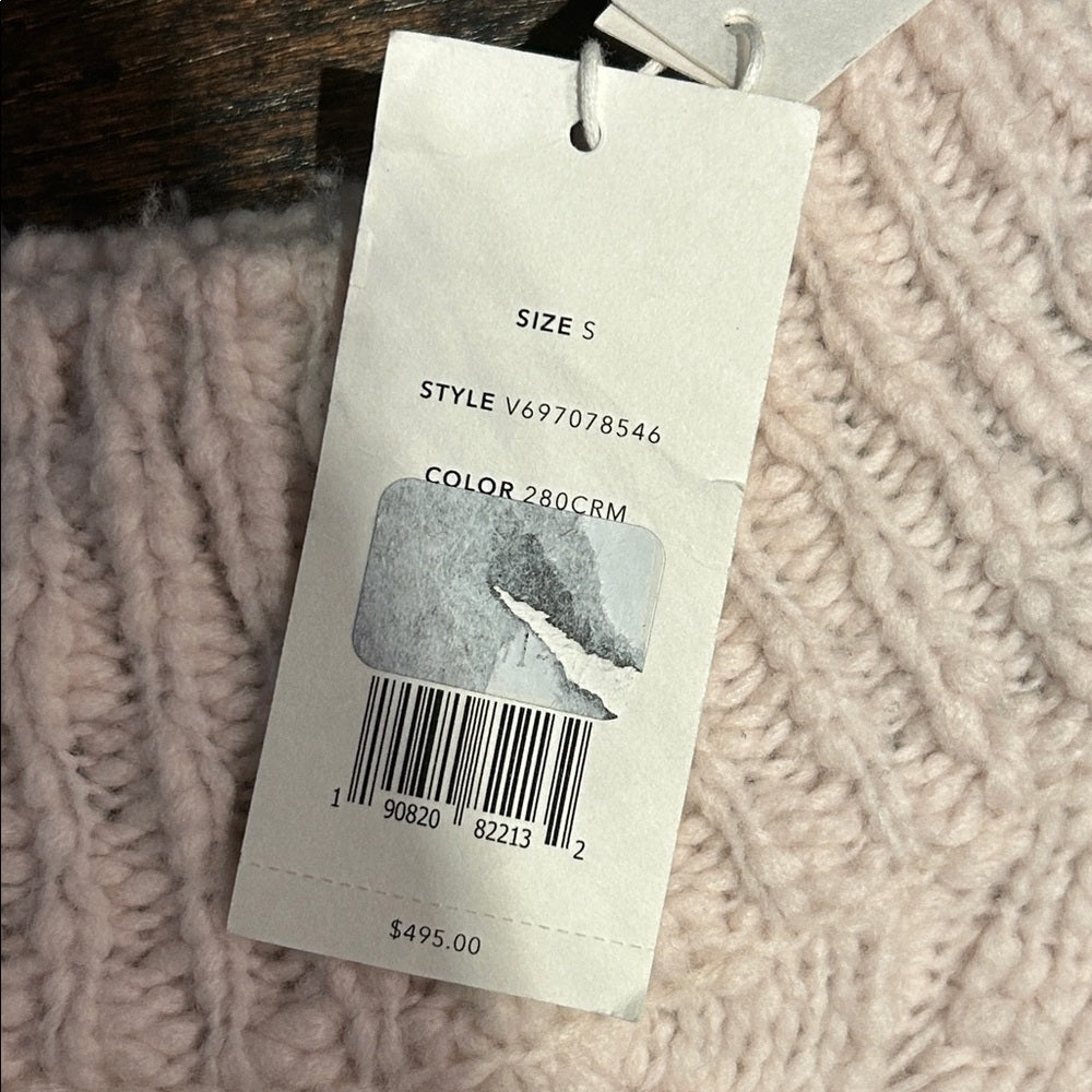 NWT Vince Women’s Cozy Cream Cable Knit Sweater Size Small