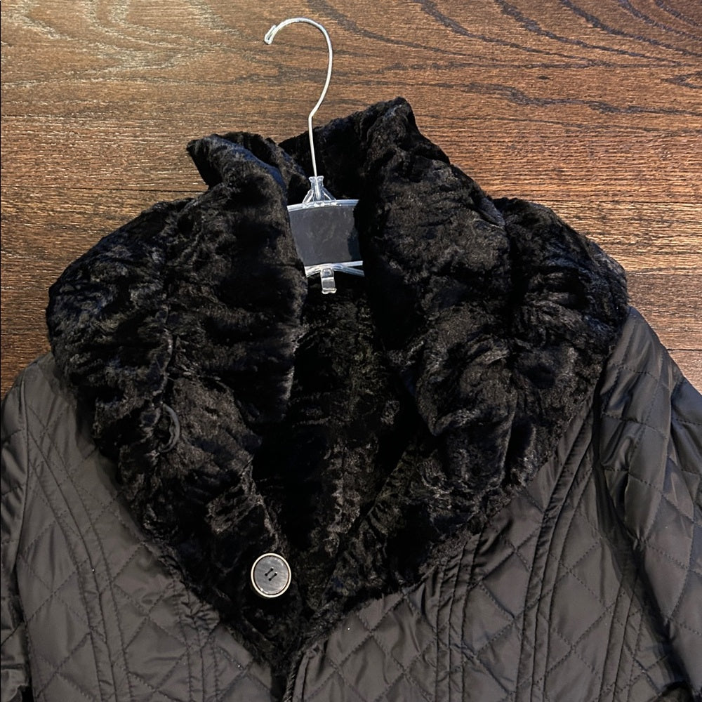 NWT Laundry Women’s Black Quilted/Faux Reversible Jacket Size Medium