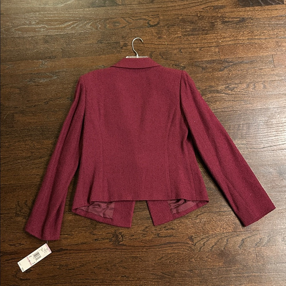 NWT Anne Klein Women's Burgundy Blazer Size 6