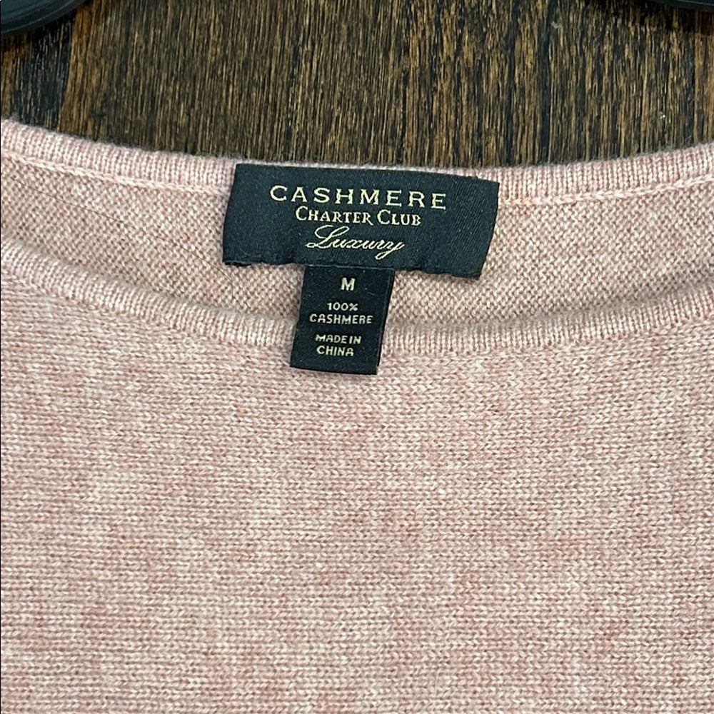 NWT Charter Club Luxury Women’s 100% Cashmere Women's Pink Sweater Size Medium