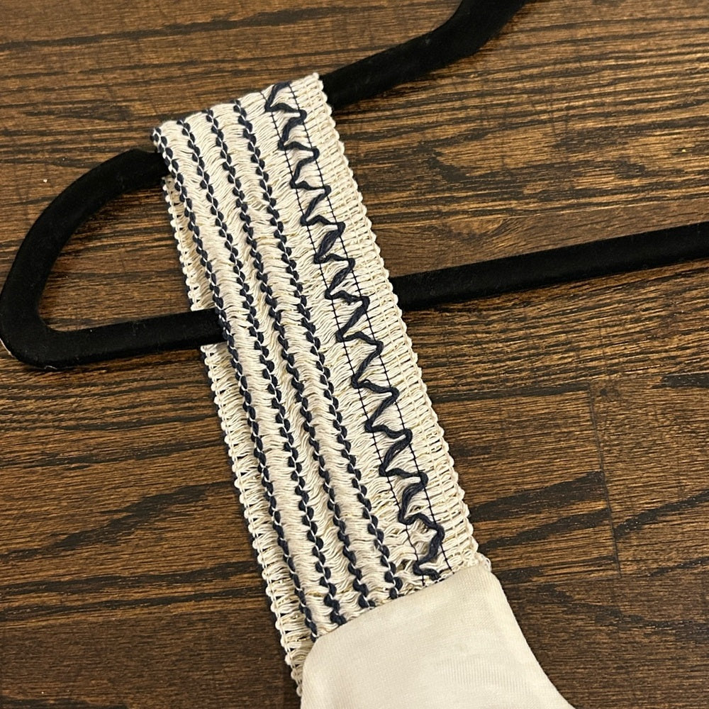 NWT “Make It Happen” Women’s Blue and Cream Maxi Dress