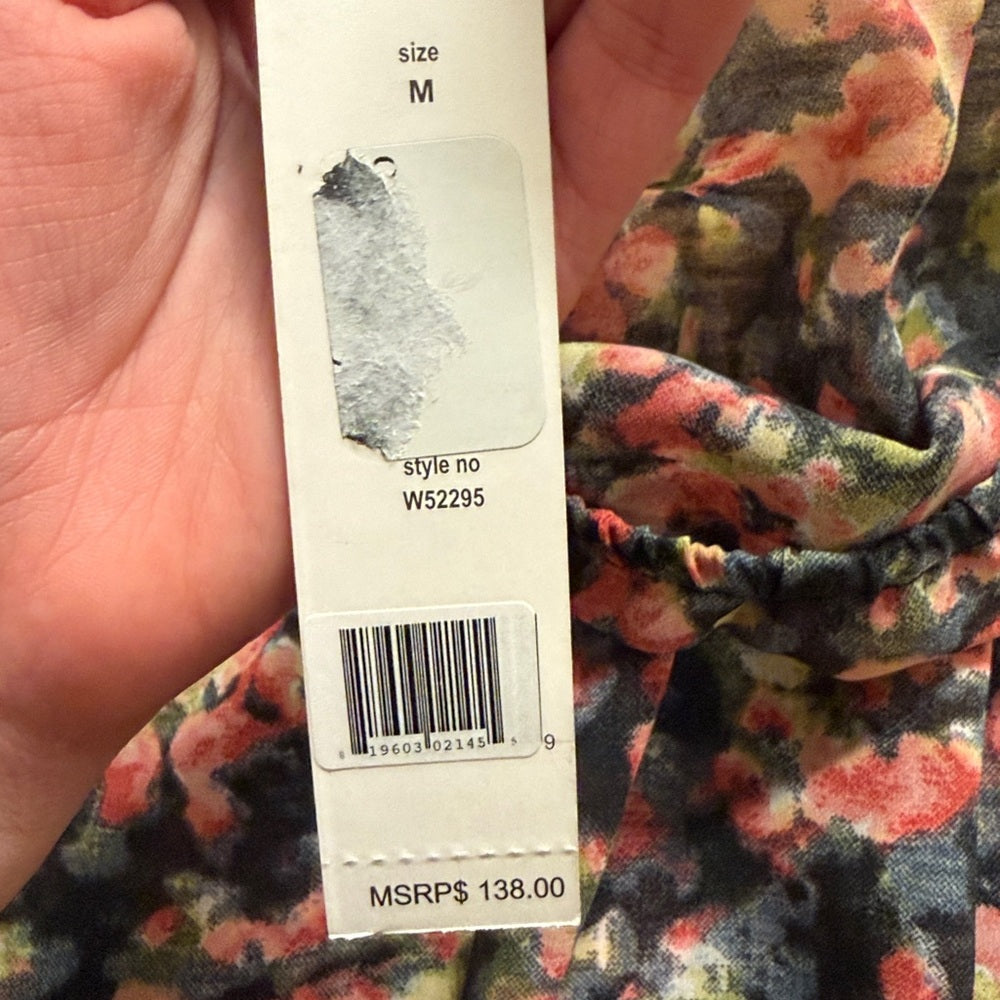 NWT Walter Baker Multicolor Floral Off-Shoulder Blouse Size Medium