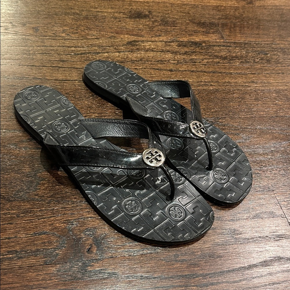 Tory Burch Women’s Black Flip Flops Size 9