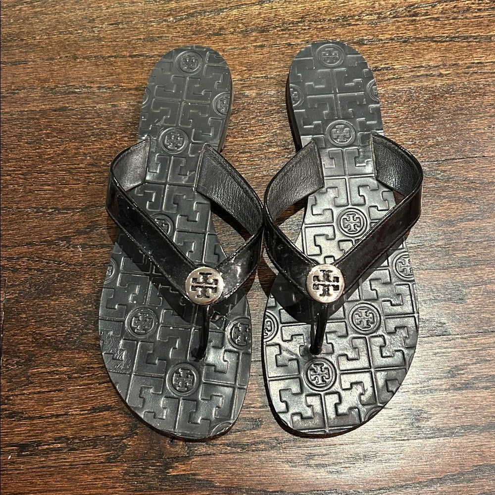 Tory Burch Women’s Black Flip Flops Size 9