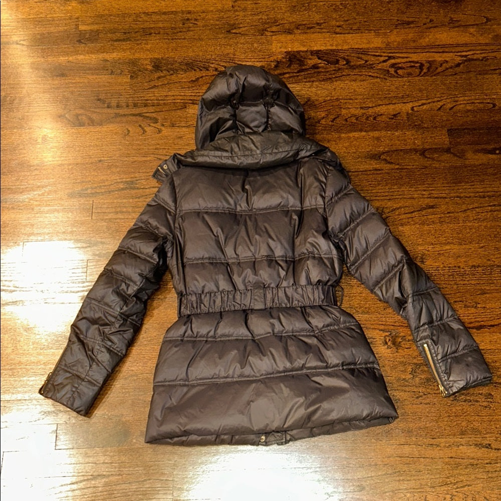 NWT Sanctuary Women’s Black Puffer Jacket with Belt Size Medium