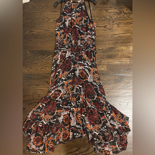 A.L.C. Women’s Floral Maxi Dress with Ruffle Hem Size 10