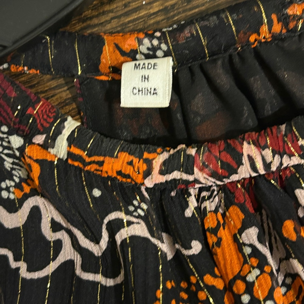 A.L.C. Women’s Floral Maxi Dress with Ruffle Hem Size 10