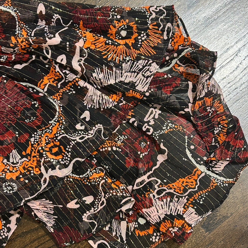 A.L.C. Women’s Floral Maxi Dress with Ruffle Hem Size 10