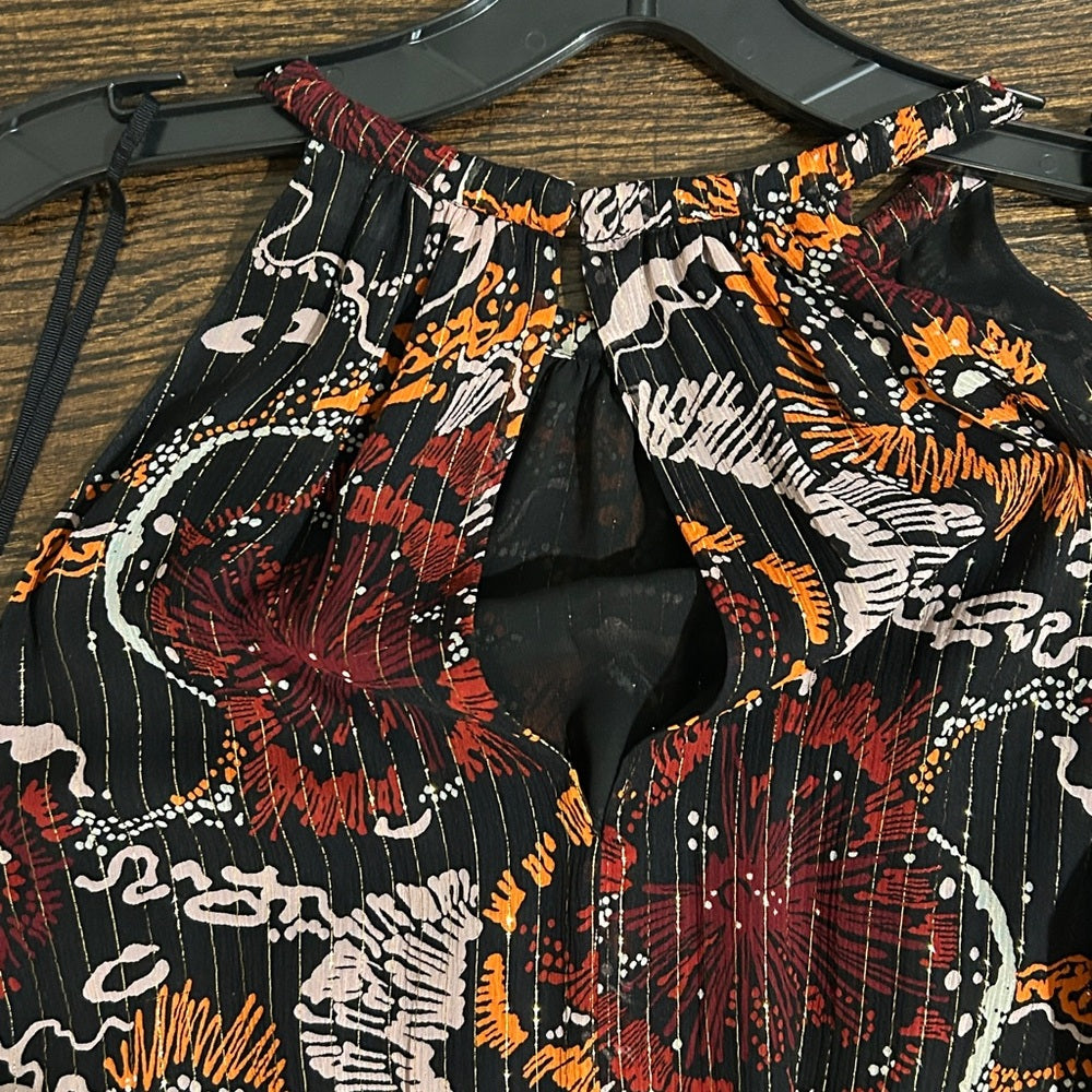 A.L.C. Women’s Floral Maxi Dress with Ruffle Hem Size 10