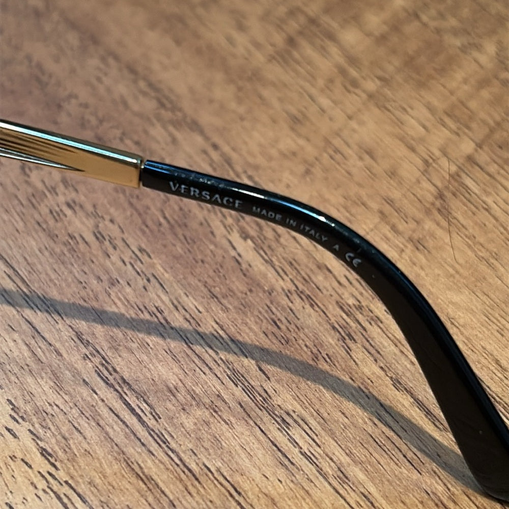 Versace Woman’s Light Grey Gold Mirrored Sunglasses
