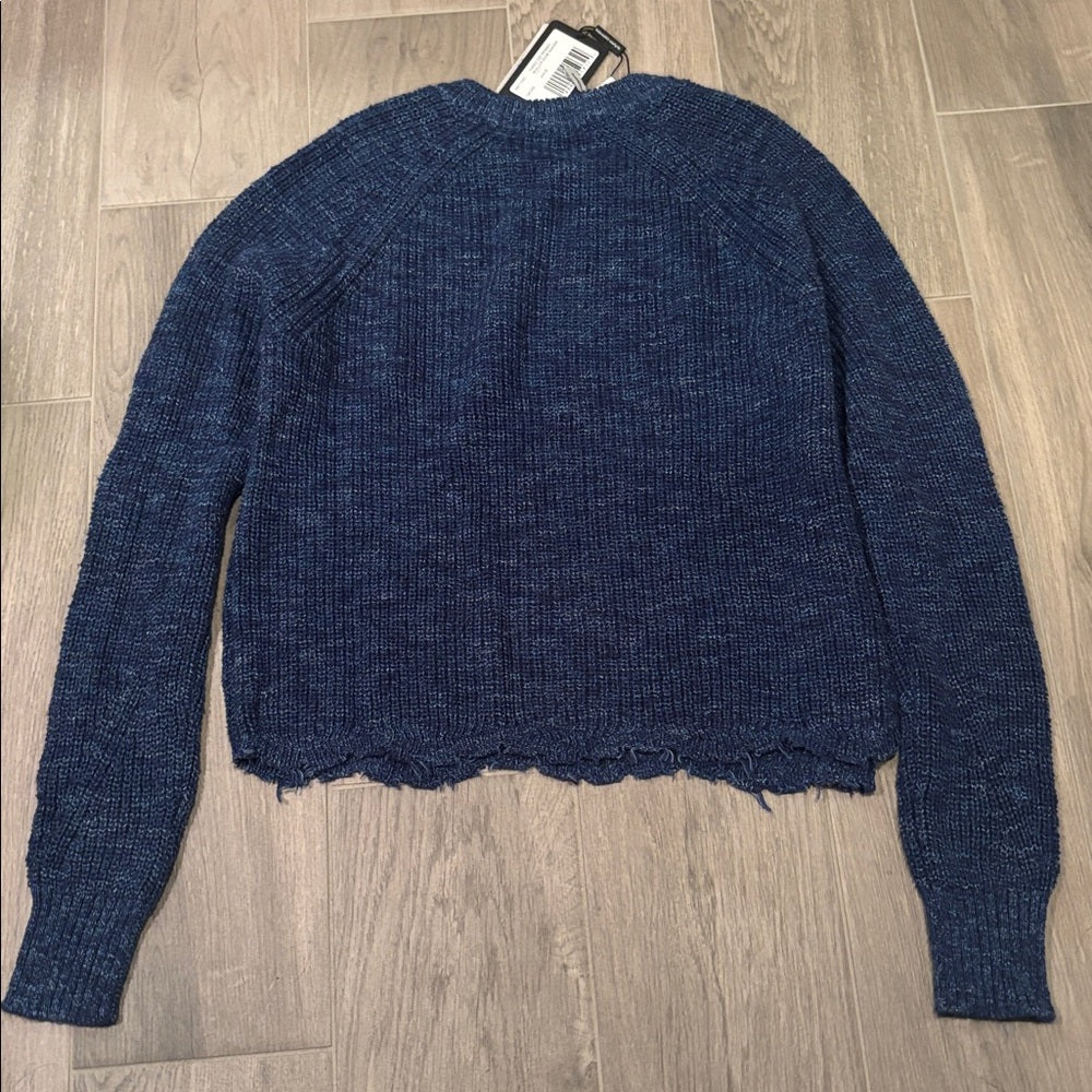 NWT Autumn Cashmere Women’s Navy Knit Sweater Size XS