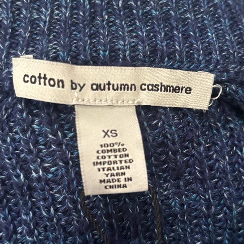 NWT Autumn Cashmere Women’s Navy Knit Sweater Size XS
