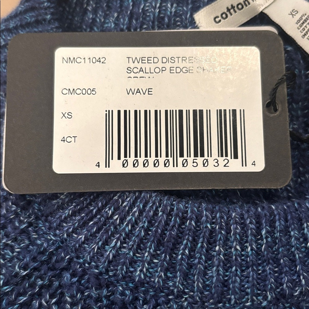 NWT Autumn Cashmere Women’s Navy Knit Sweater Size XS