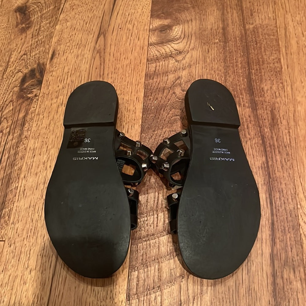 Makris Woman’s Black Sandals Size 36